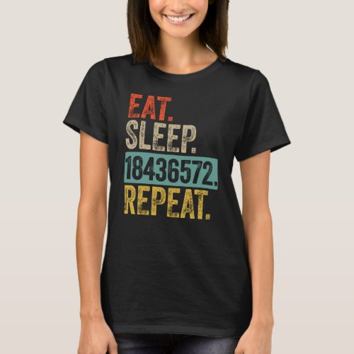 Eat sleep 18436572 repeat retro vintage T_Shirt