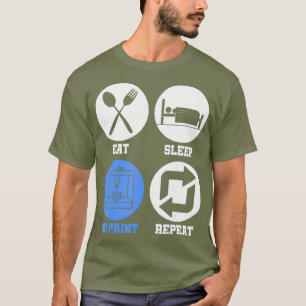 Eat Sleep 3D Print Repeat 3D Printing 3D Printer T-Shirt