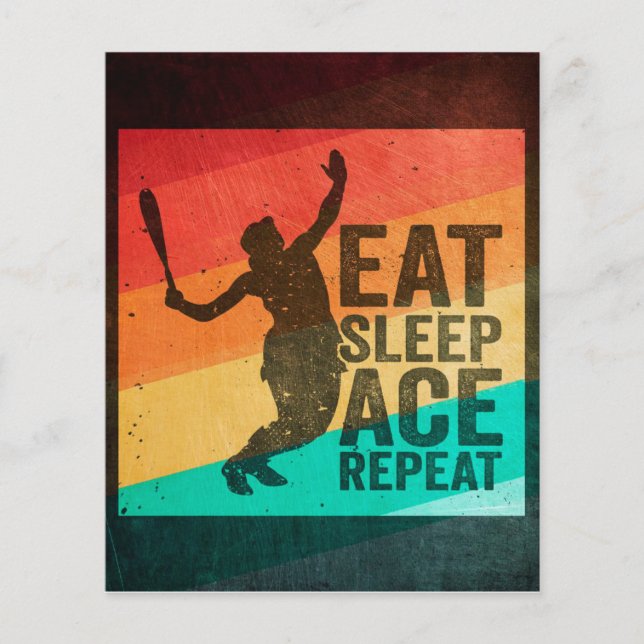 Eat Sleep Ace Repeat Retro Flyer (Front)