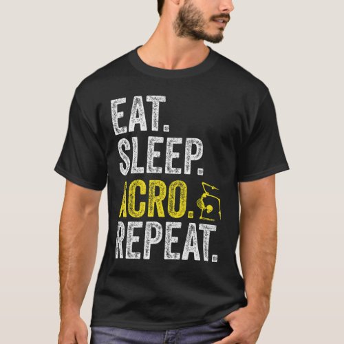 Eat Sleep Acro Repeat Acrobat Gymnastics Funny Ske T_Shirt