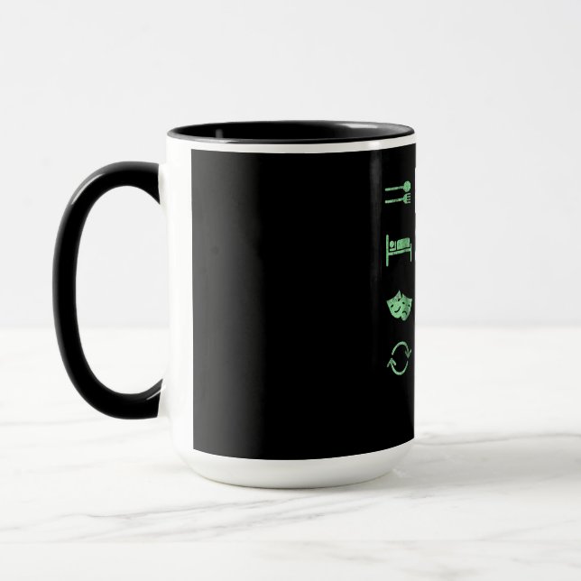Eat Sleep Act Repeat  - Acting T Actors Mug (Left)