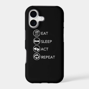 Eat Sleep Act Repeat Actors Acting Gift iPhone 17 Case