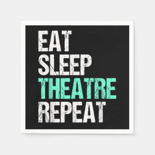 Eat Sleep Acter Repeat Funny Actor Actress Gift Napkins