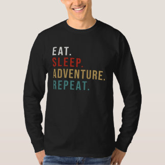 Eat Sleep Adventure Repeat Rider for Motorbike Tou T-Shirt