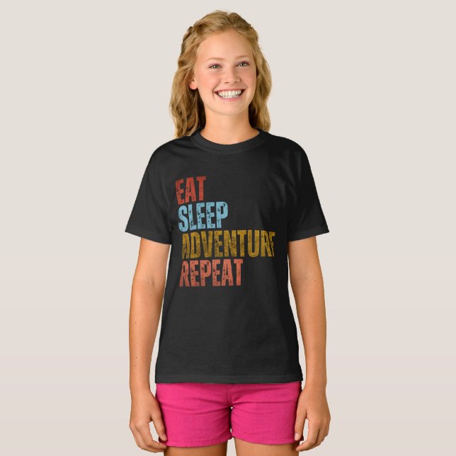 EAT SLEEP ADVENTURE REPEAT T-Shirt (Front Full)