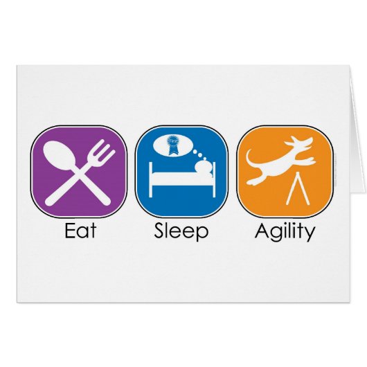 Eat Sleep Agility Cards (Front Horizontal)