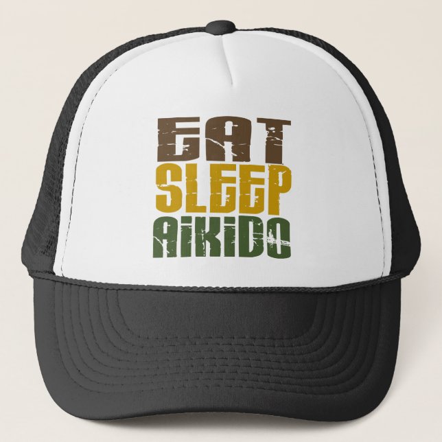 Eat Sleep Aikido 1 Trucker Hat (Front)