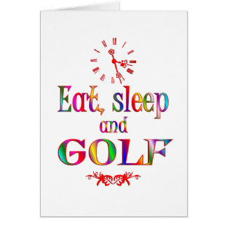Eat, Sleep and Golf Cards