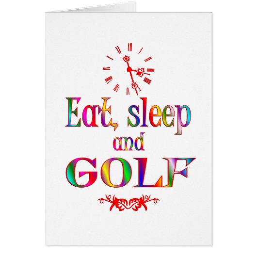 Eat, Sleep and Golf Cards (Front)