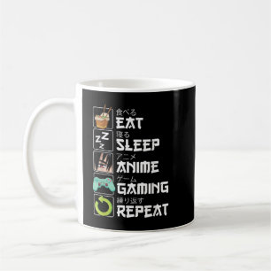 Eat Sleep Anime Gaming Repeat Kawaii Otaku Anime M Coffee Mug
