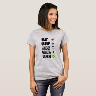 eat sleep anime gaming ,repeat T-Shirt