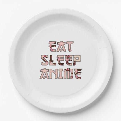 Eat Sleep Anime Paper Plates