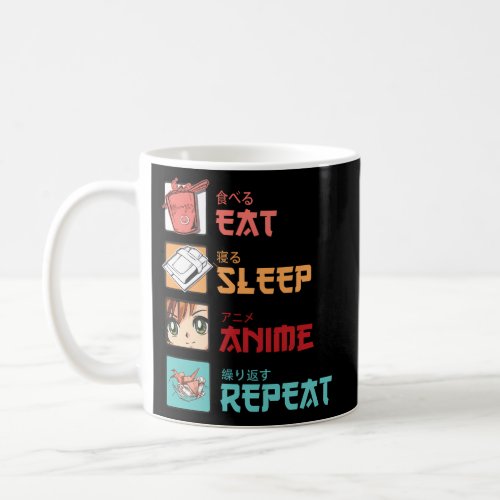 Eat Sleep Anime Repeat Anime Manga Origami Cosplay Coffee Mug