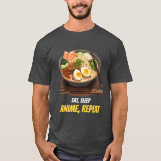 Eat Sleep Anime Repeat Anime Streetwear funny T-Shirt