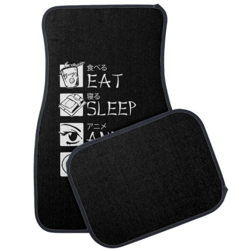 Eat Sleep Anime Repeat Gift Idea Cosplayer Car Floor Mat