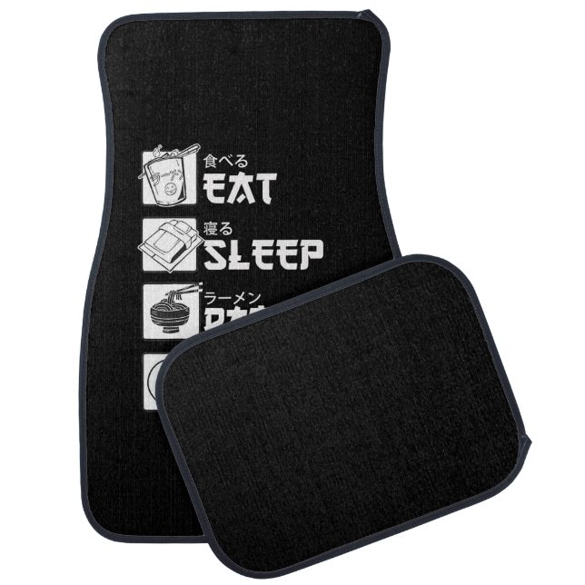 Eat Sleep Anime Repeat Gift Idea Cosplayer Car Floor Mat (Set)