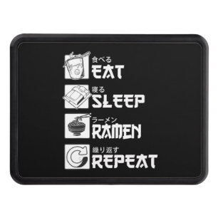 Eat Sleep Anime Repeat Gift Idea Cosplayer Hitch Cover