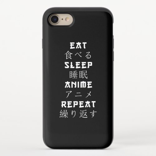 Eat Sleep Anime Repeat Japanese Manga Lover iPhone 87 Slider Case