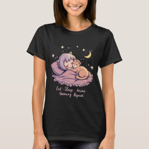 Eat Sleep Anime Repeat Manga Shirts Men Women T-Sh
