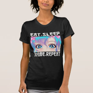 Eat Sleep Anime Repeat  T-Shirt