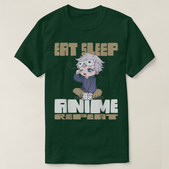Eat Sleep Anime Repeat  T-Shirt (Design Front)