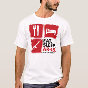 Eat Sleep AR-15 - Red T-Shirt