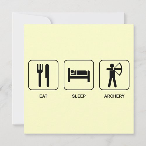 Eat Sleep Archery Invite