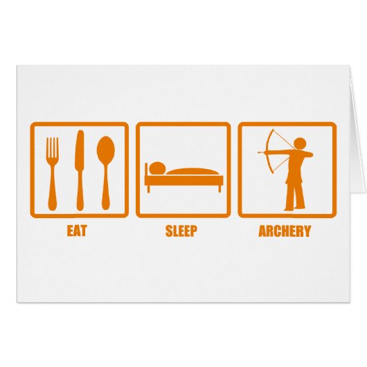 Eat Sleep Archery Cards (Front Horizontal)