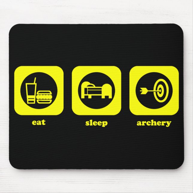 Eat. Sleep. Archery. Mousepad (Front)