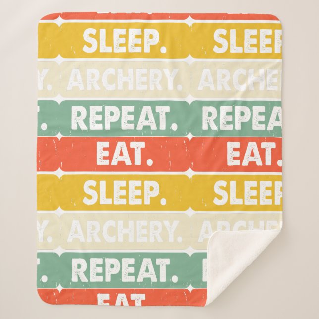 Eat Sleep Archery Repeat Blanket (Front)