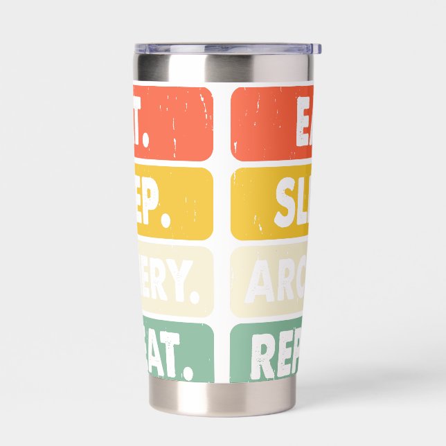 Eat Sleep Archery Repeat Tumbler (Left)