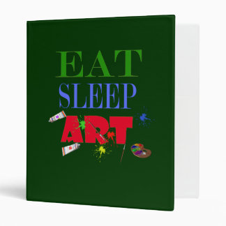 eat sleep art binder
