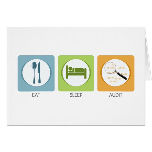 Eat Sleep Audit! Cards (Front Horizontal)