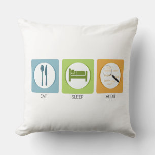 Eat Sleep Audit! Throw Pillow