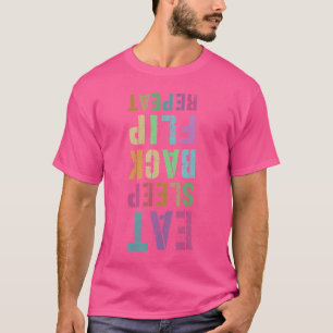 Eat Sleep Back Flip Repeat Cheerleading Team Cheer T-Shirt