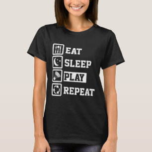 Eat Sleep Badminton Repeat Funny Badminton Player T-Shirt