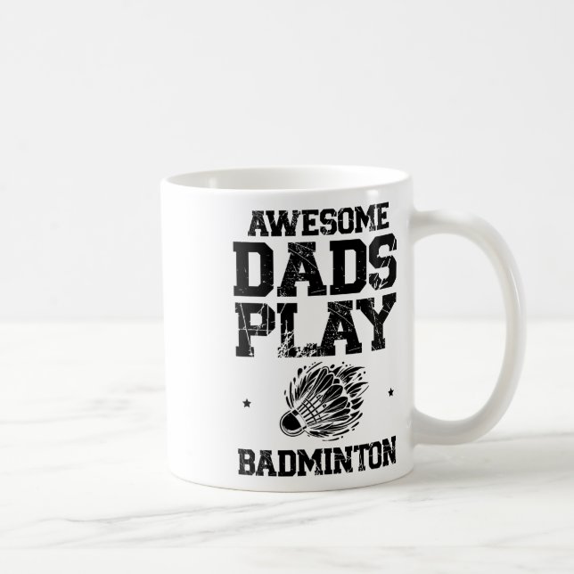 Eat Sleep Badminton Repeat Shuttle Racket  Coffee Mug (Right)