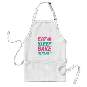 Eat Sleep Bake Repeat Adult Apron