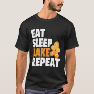 Eat Sleep Bake Repeat Winter Christmas Cookie T-Shirt