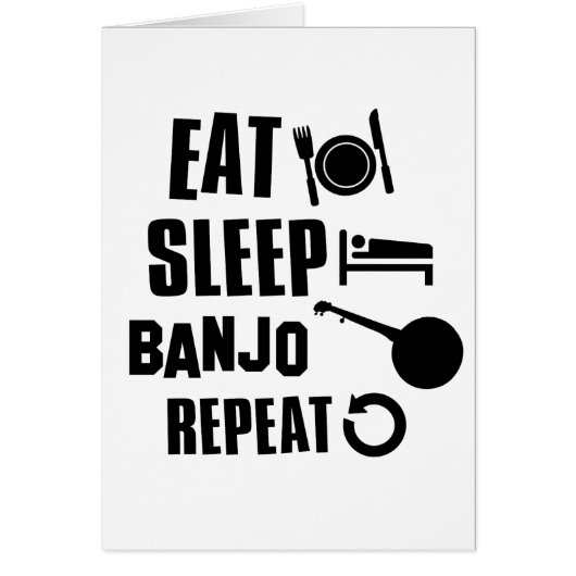 Eat Sleep Banjo Cards (Front)