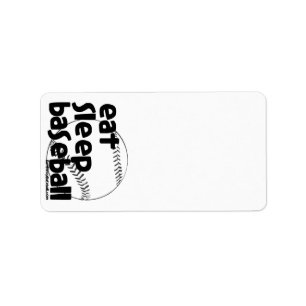 Eat Sleep Baseball 3 Label