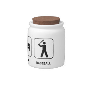 Eat Sleep Baseball Candy Jar