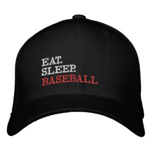 Eat Sleep Baseball Embroidered Baseball Cap