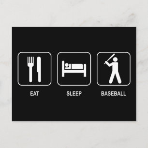 Eat Sleep Baseball Postcard