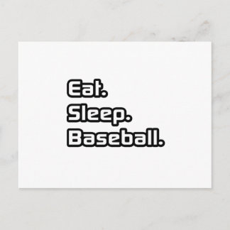 Eat. Sleep. Baseball. Postcard