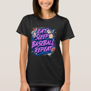 Eat Sleep Baseball Repeat, Baseball Lover, Funny S T-Shirt