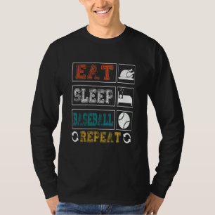 Eat Sleep Baseball Repeat Baseball Player  Basebal T-Shirt
