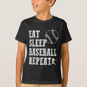 Eat Sleep Baseball Repeat Batter Life Srts Hustle T-Shirt