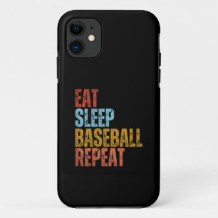 EAT SLEEP BASEBALL REPEAT iPhone 11 CASE