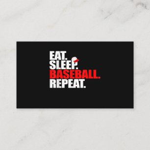 Eat Sleep Baseball Repeat Catcher Pitcher Baseball Business Card